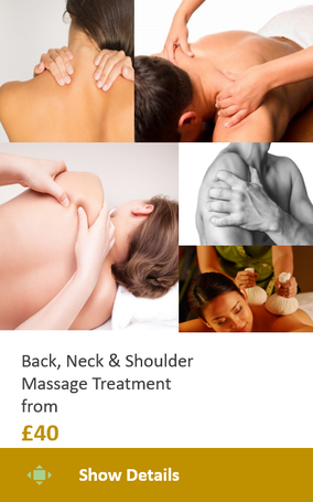 Back, Neck & Shoulder Massage Treatment starting from £35